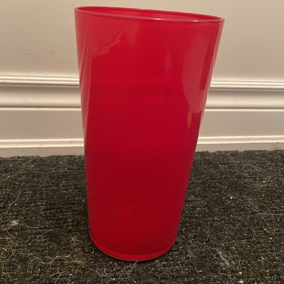 Red Glass Vase - Picture 3 of 5